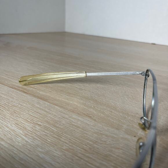 Vintage Randolph Engineering 5 1/2 Sunglasses Aviator Matte Chrome Metal 52-20 - Picture 4 of 9